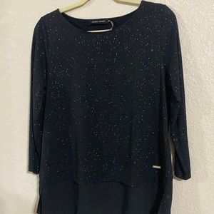 Ivanka Trump Black sparkle top size medium